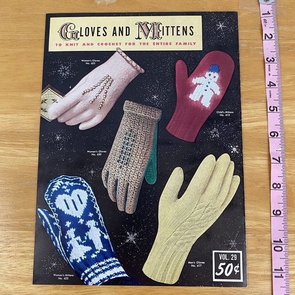 Vintage 1953 Patterns Gloves and Mittens Bernhard Ulmann Knit Crochet - Picture 2 of 6